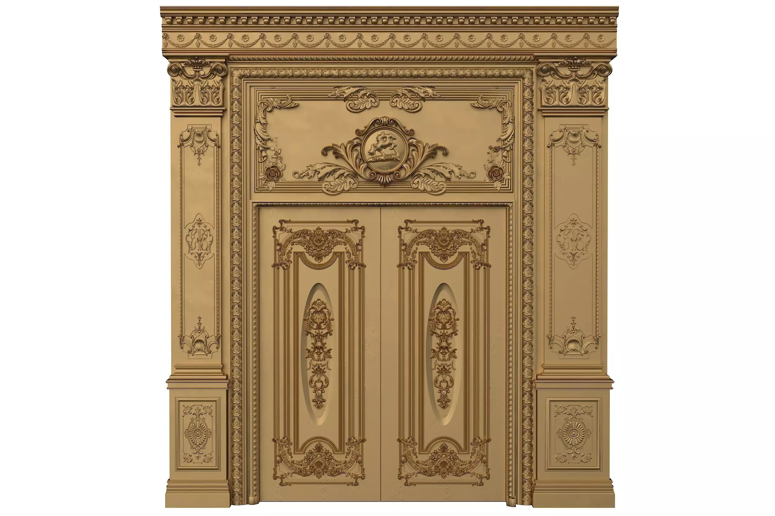 Classic door 3D model C 3D model_0