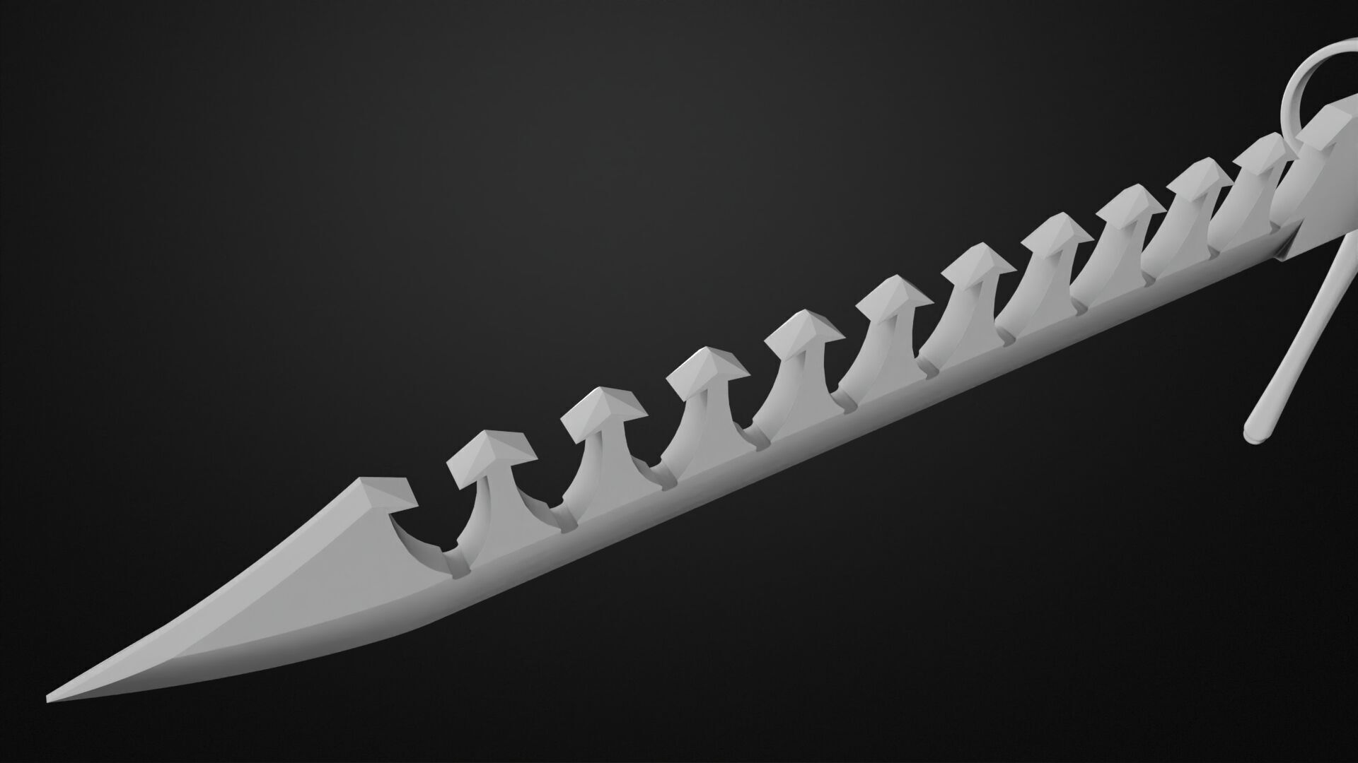 Weapons Encyclopedia 113 Sword breaker 3D print model_6
