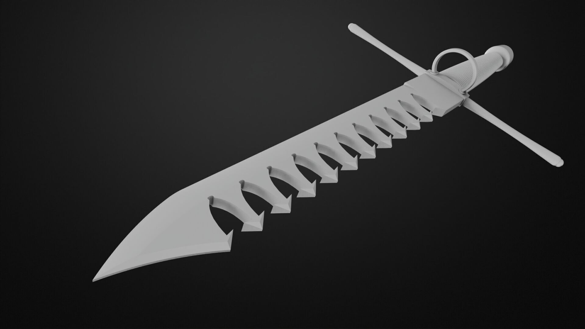 Weapons Encyclopedia 113 Sword breaker 3D print model_4