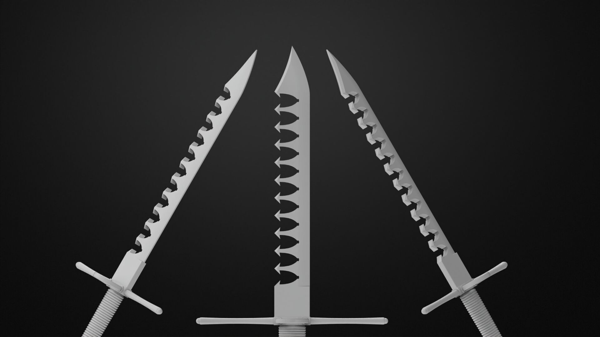 Weapons Encyclopedia 113 Sword breaker 3D print model_3