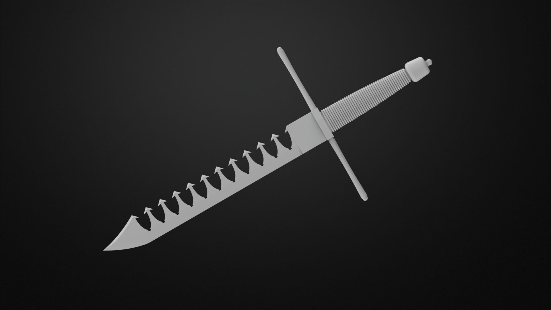 Weapons Encyclopedia 113 Sword breaker 3D print model_1