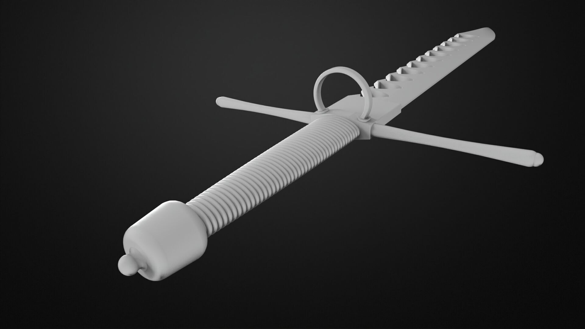 Weapons Encyclopedia 113 Sword breaker 3D print model_5