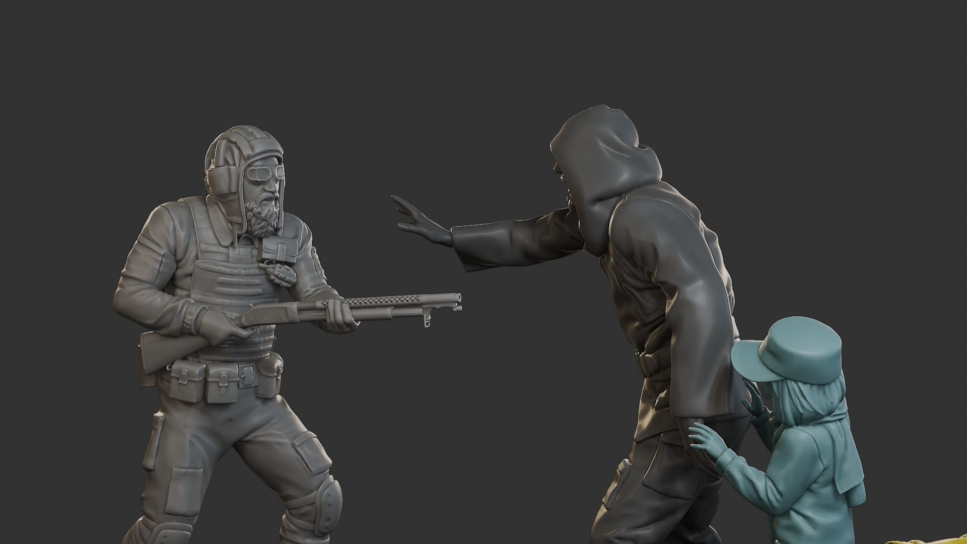 Post-Apocalyptic Male PAM2 SceneB 3D Model Collection_17