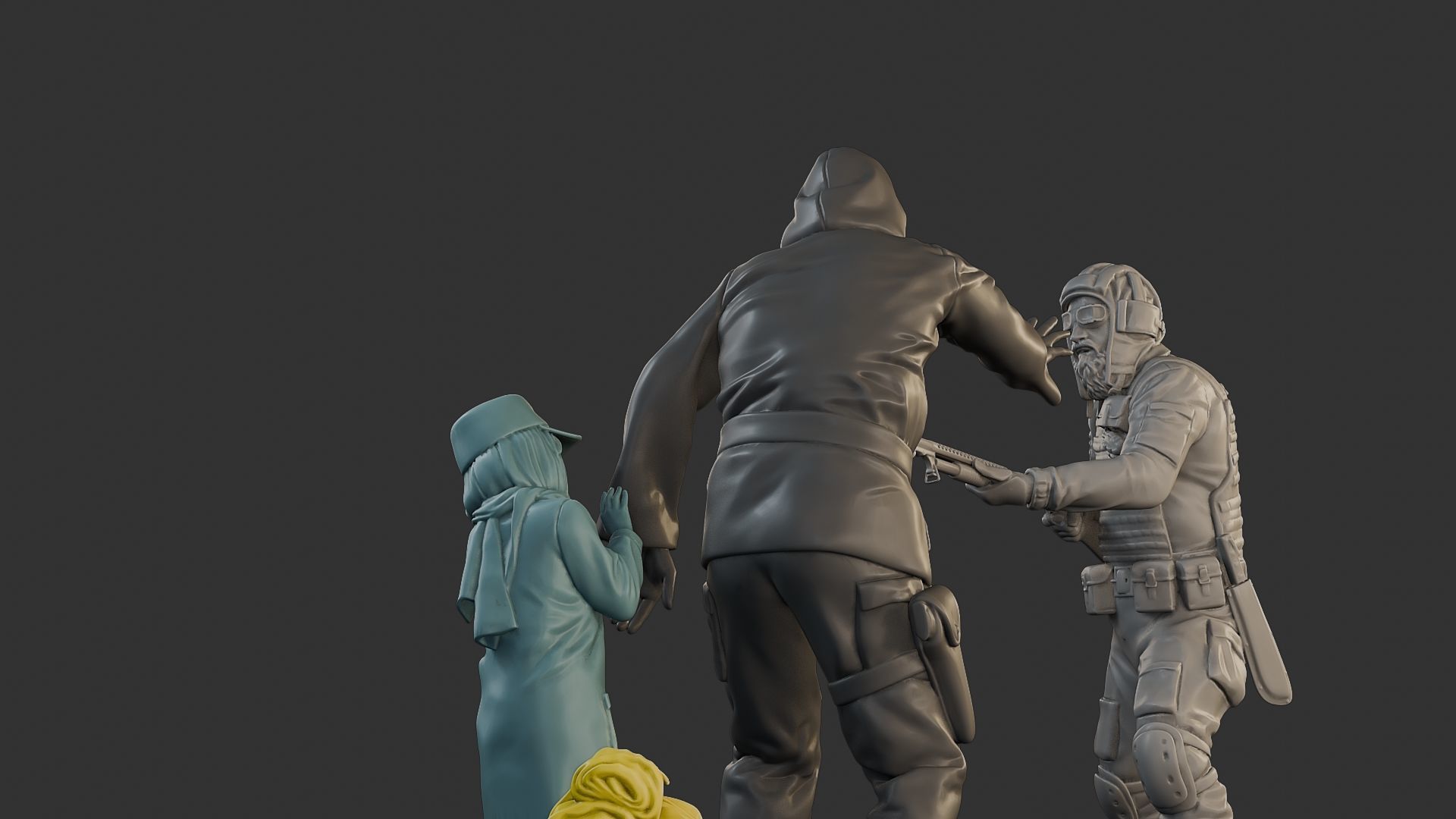 Post-Apocalyptic Male PAM2 SceneB 3D Model Collection_19