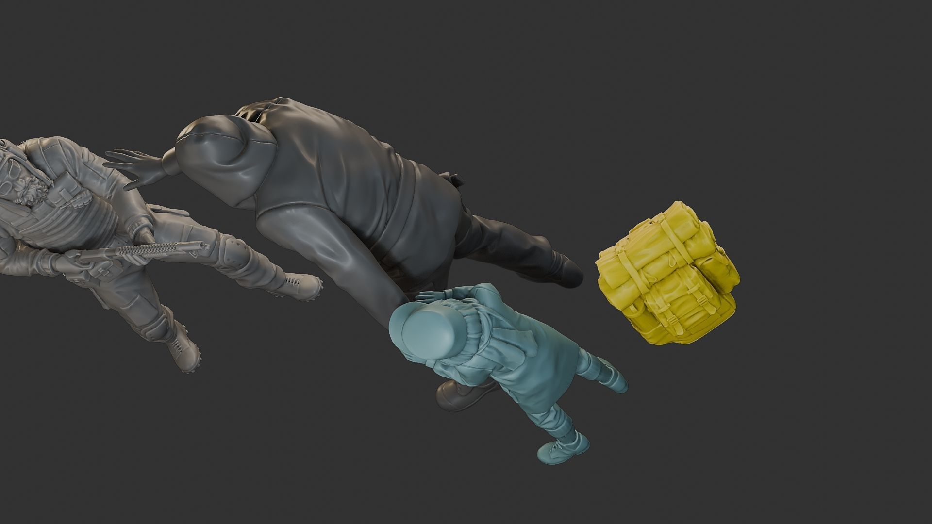 Post-Apocalyptic Male PAM2 SceneB 3D Model Collection_14