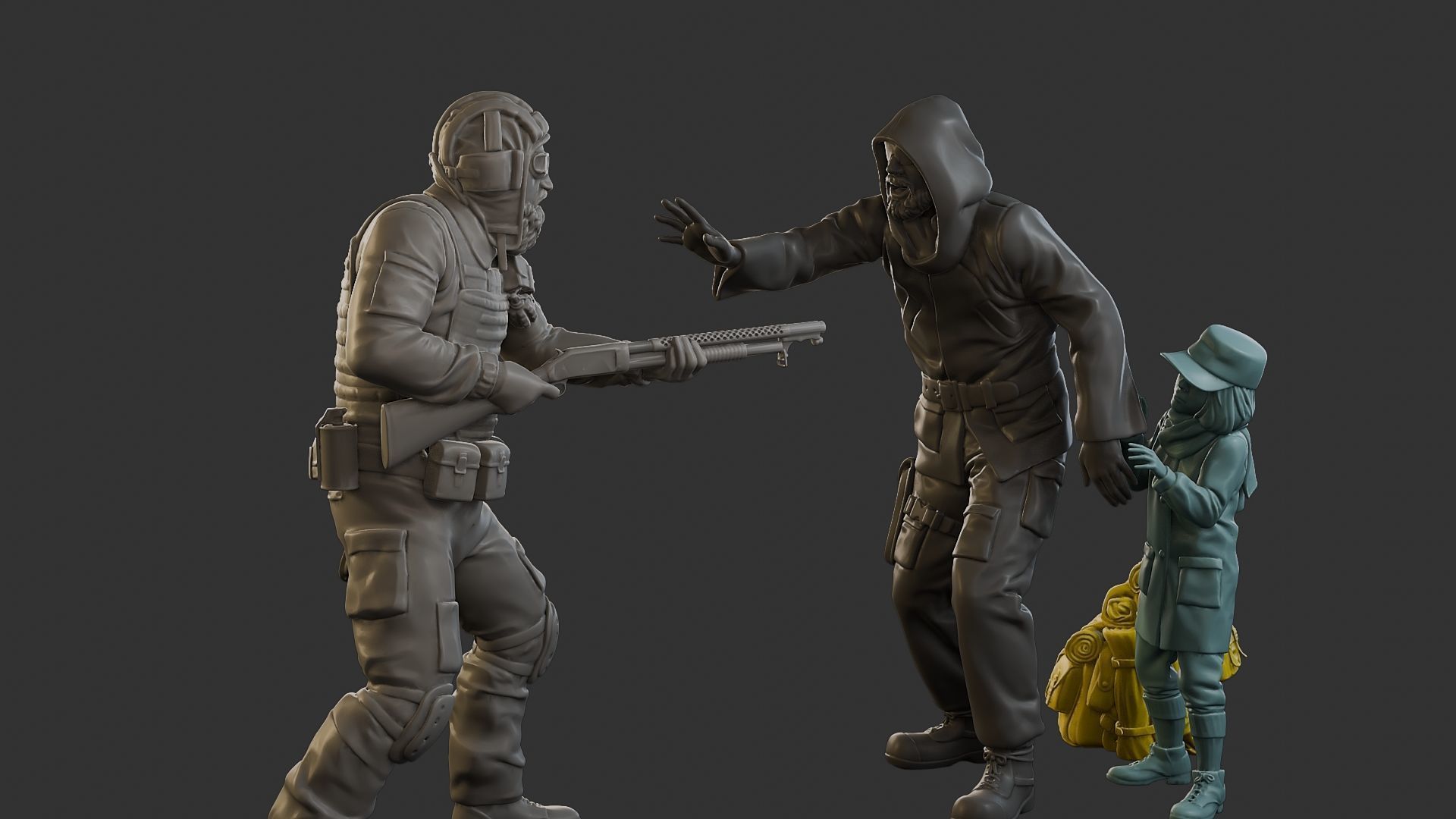 Post-Apocalyptic Male PAM2 SceneB 3D Model Collection_18