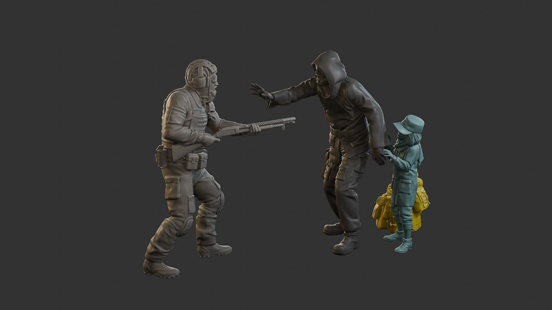 Post-Apocalyptic Male PAM2 SceneB 3D Model Collection_30