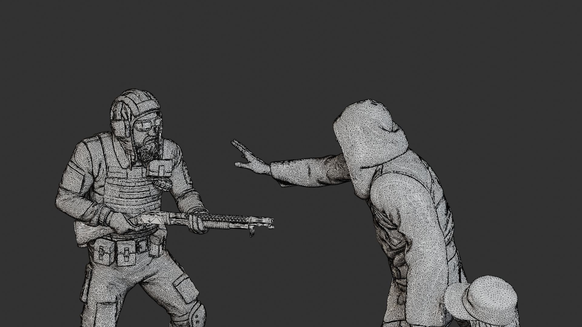 Post-Apocalyptic Male PAM2 SceneB 3D Model Collection_11