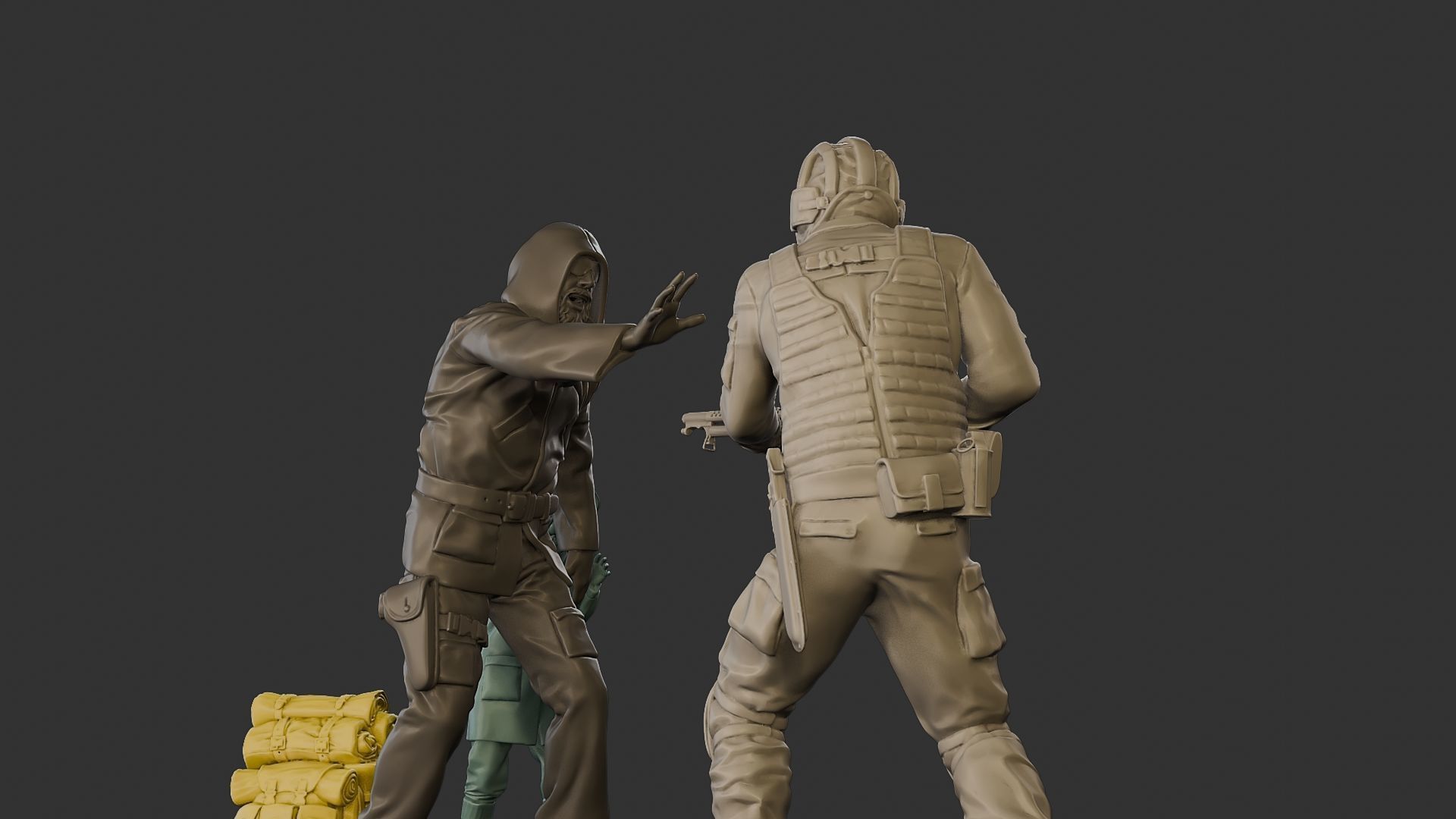 Post-Apocalyptic Male PAM2 SceneB 3D Model Collection_26