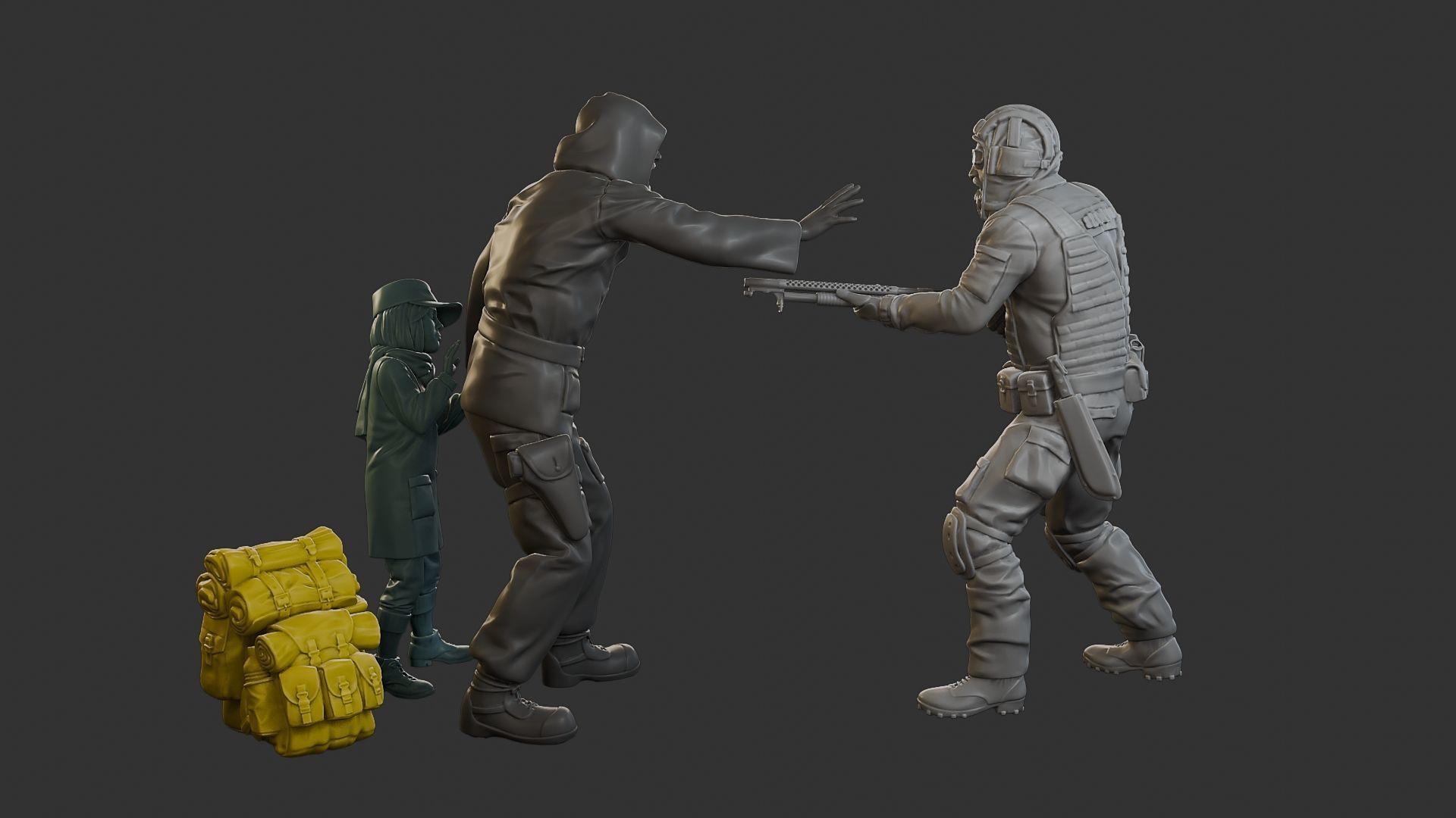 Post-Apocalyptic Male PAM2 SceneB 3D Model Collection_5