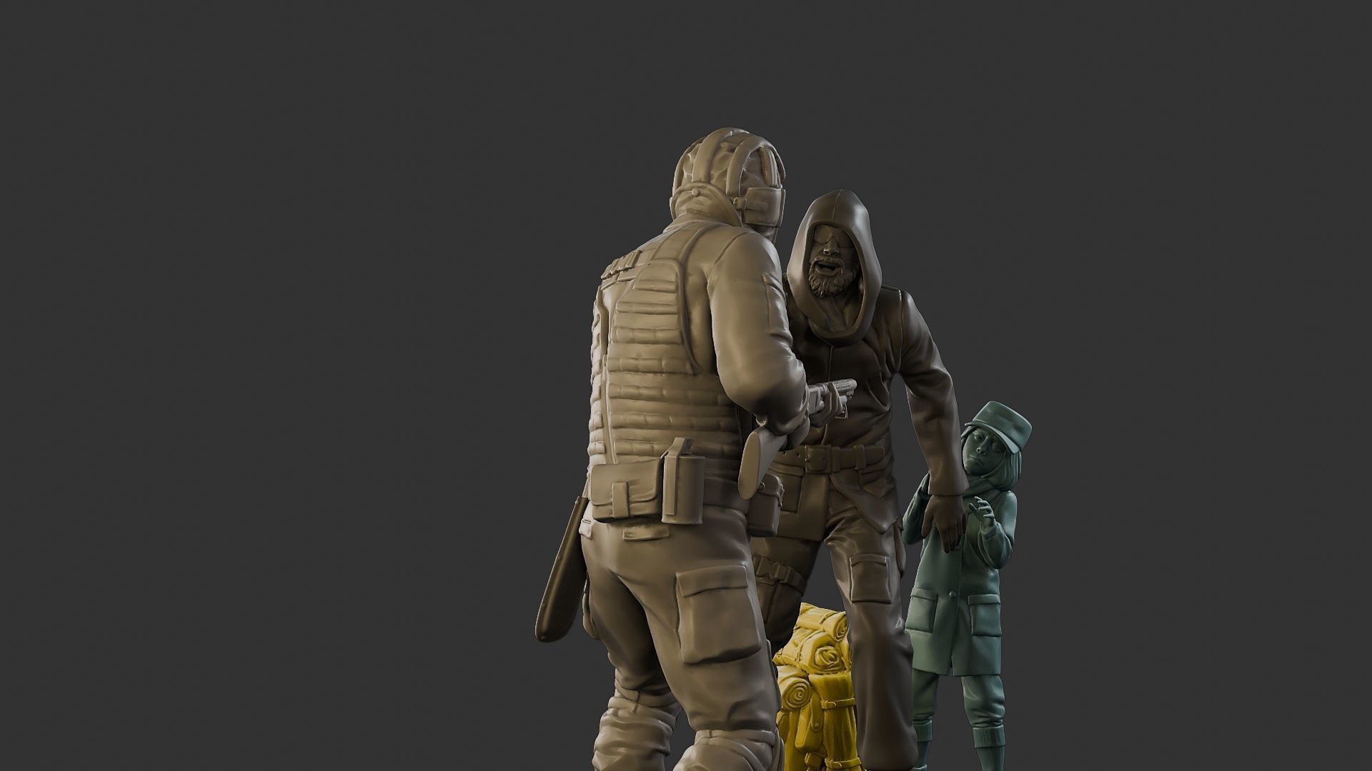 Post-Apocalyptic Male PAM2 SceneB 3D Model Collection_27