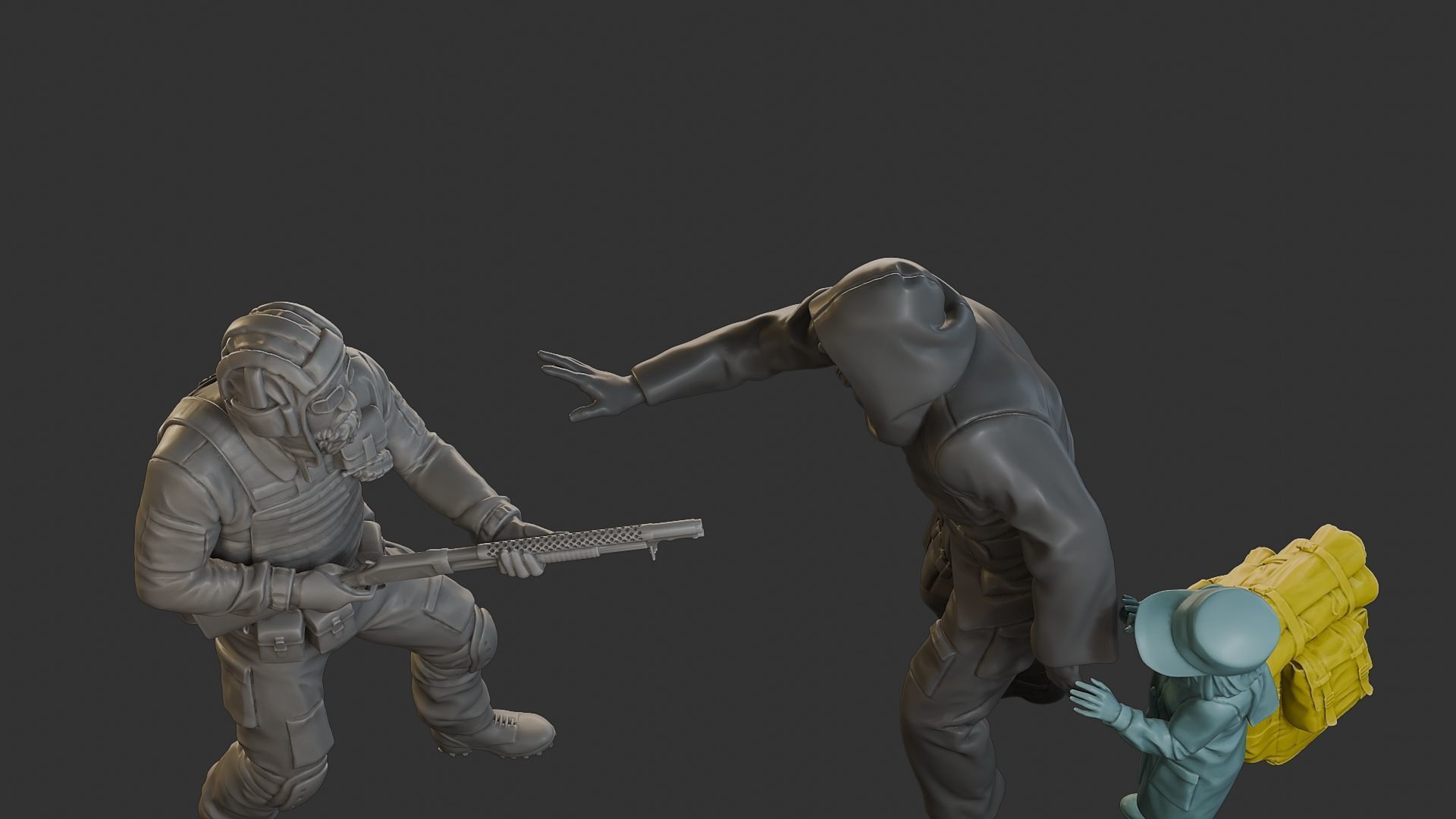 Post-Apocalyptic Male PAM2 SceneB 3D Model Collection_13