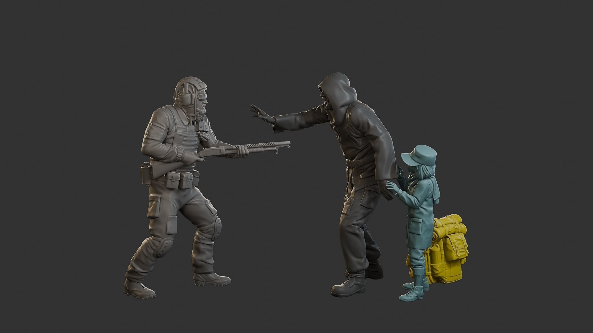 Post-Apocalyptic Male PAM2 SceneB 3D Model Collection_10