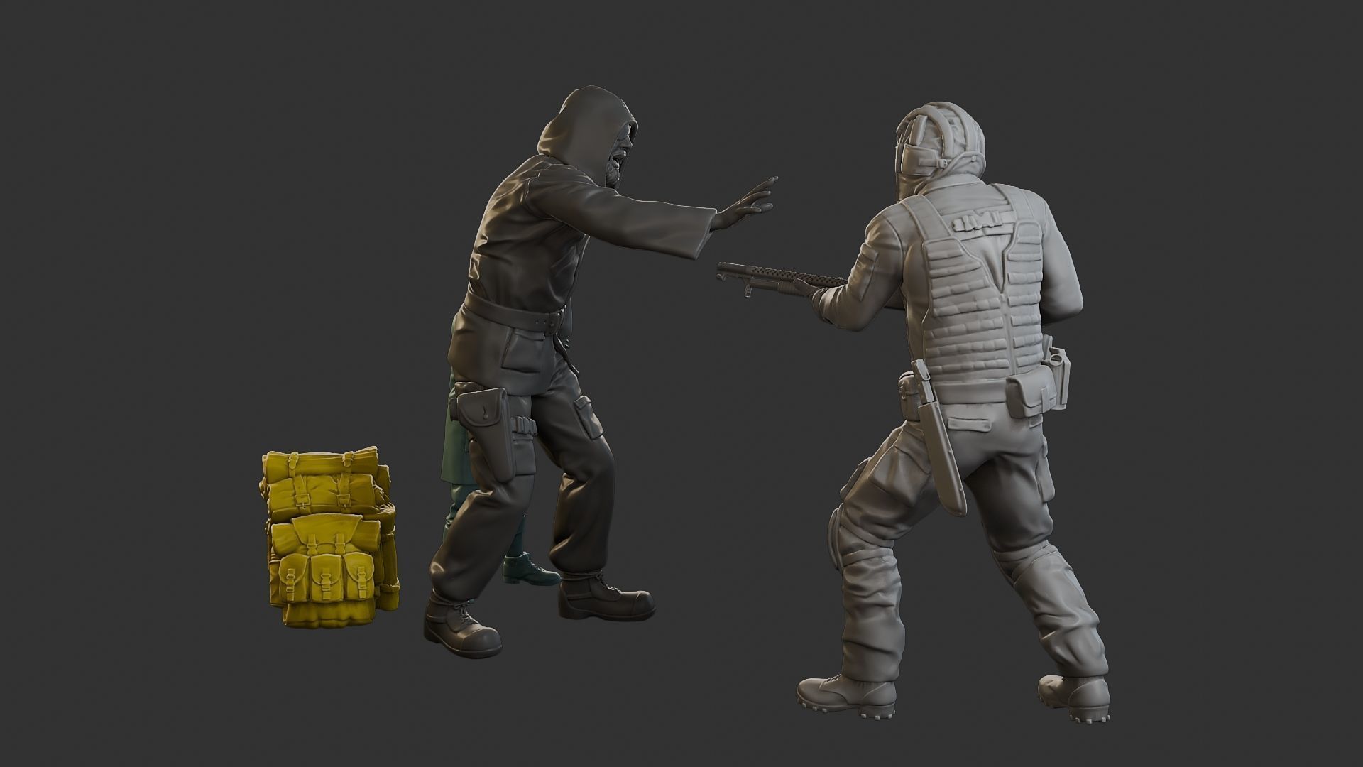 Post-Apocalyptic Male PAM2 SceneB 3D Model Collection_6