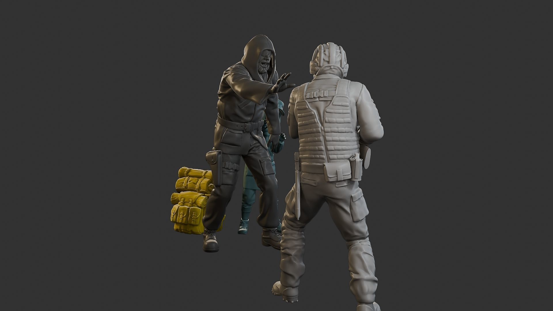 Post-Apocalyptic Male PAM2 SceneB 3D Model Collection_7