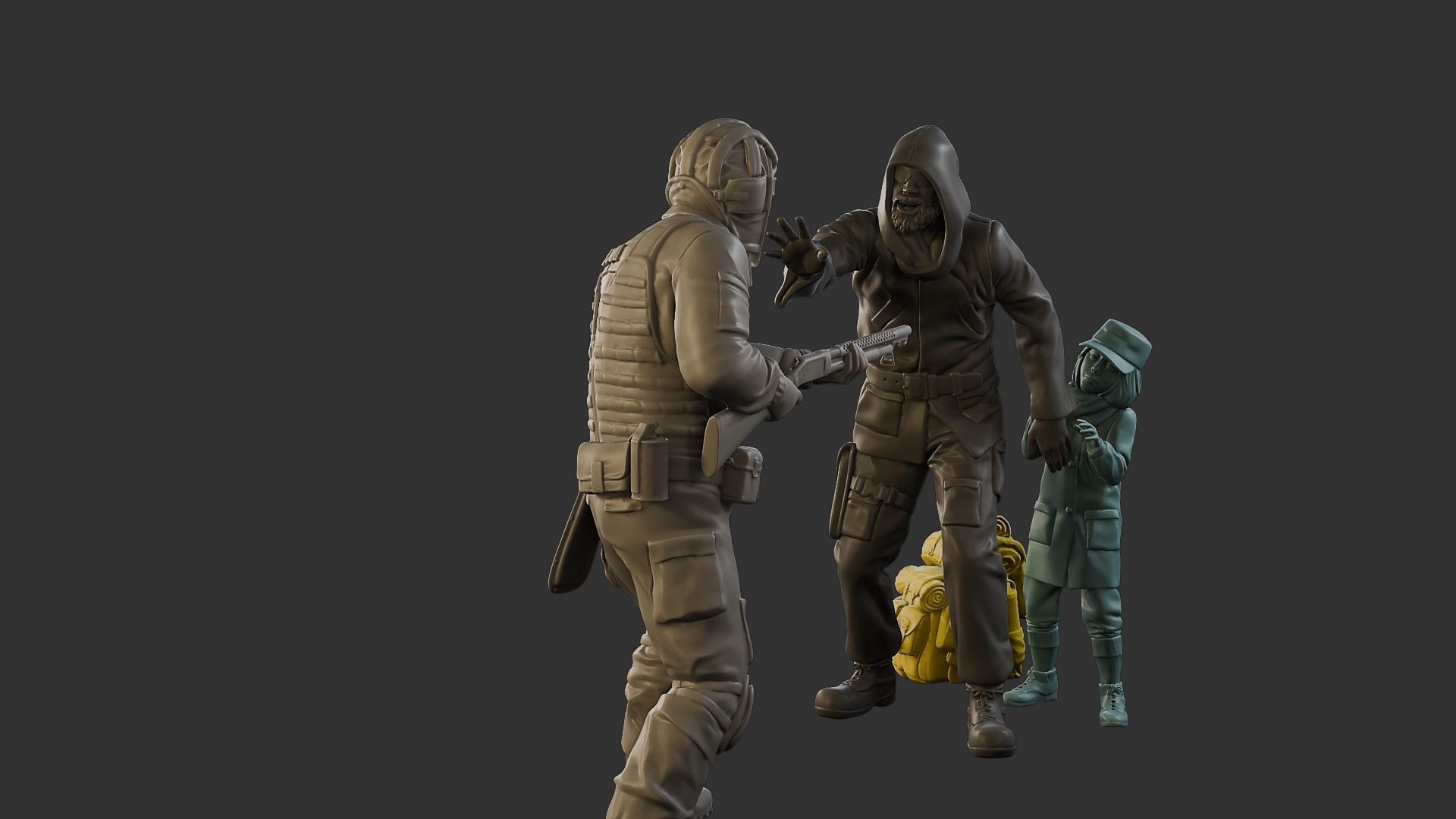 Post-Apocalyptic Male PAM2 SceneB 3D Model Collection_28