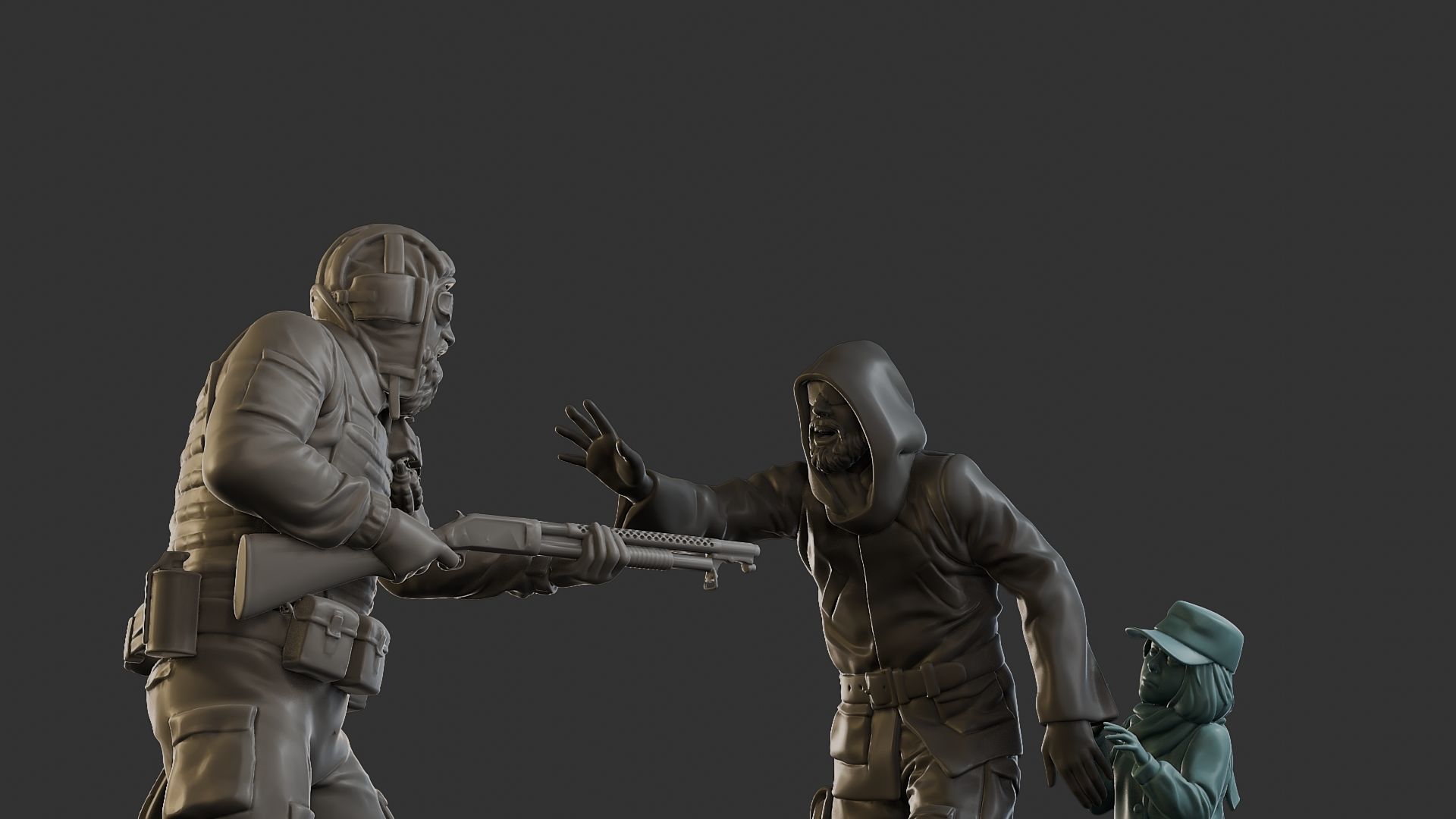 Post-Apocalyptic Male PAM2 SceneB 3D Model Collection_12