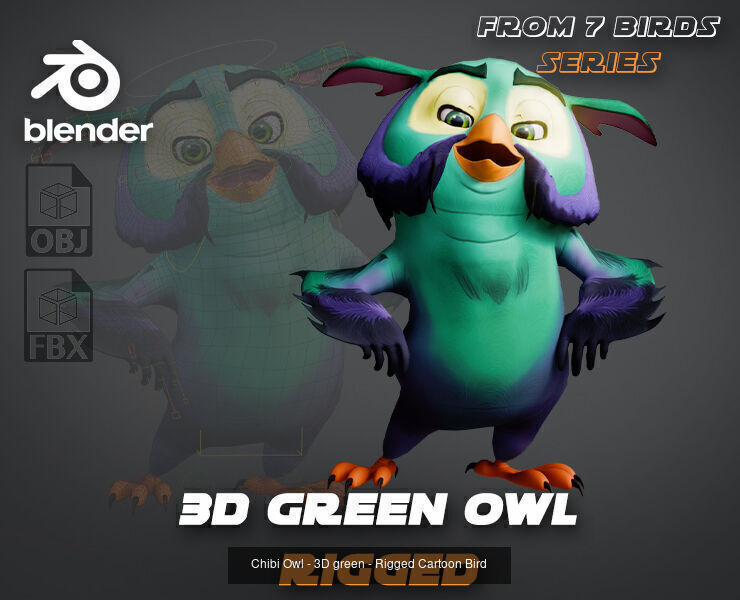 7 Birds Collection - Rigged Cartoon Characters - Discounted _5