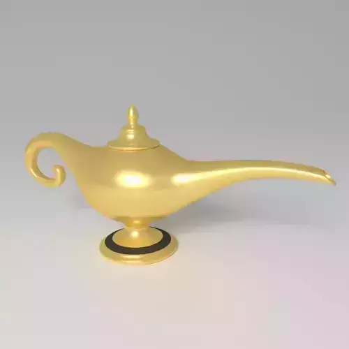 Cartoon Magic Lamp Low-poly 3D model