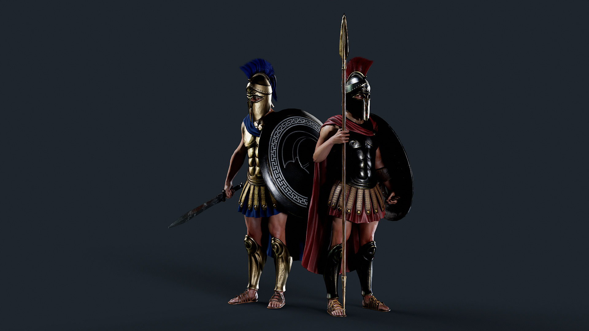 SPARTAN H HOPLITE R  Low-poly 3D model_3