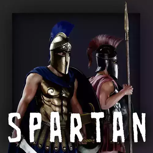 SPARTAN H HOPLITE R  Low-poly 3D model