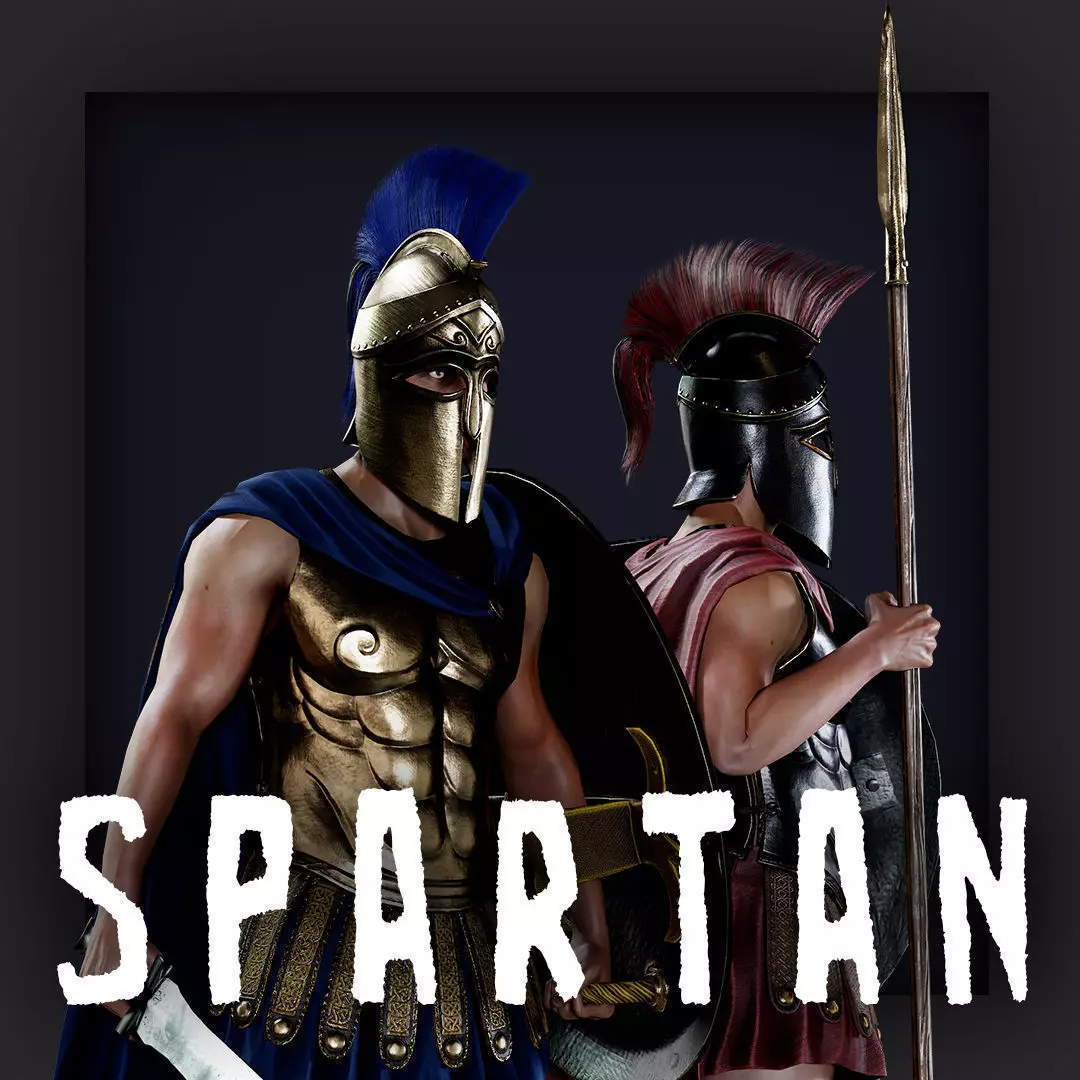 SPARTAN H HOPLITE R  Low-poly 3D model_0