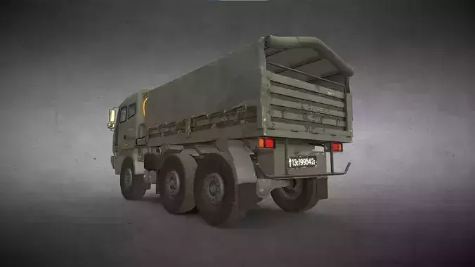 Army Truck Version 6 - Rolled Tarpaulin