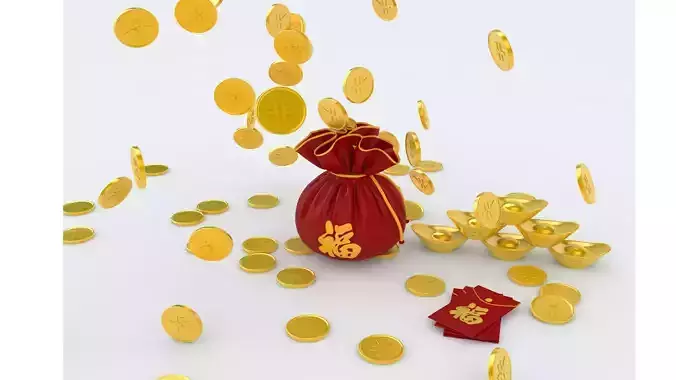 Money bag 3D model