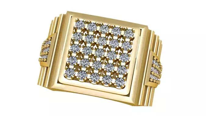 ELEGANT HIP HOP RING 3D PRINTABLE MODEL