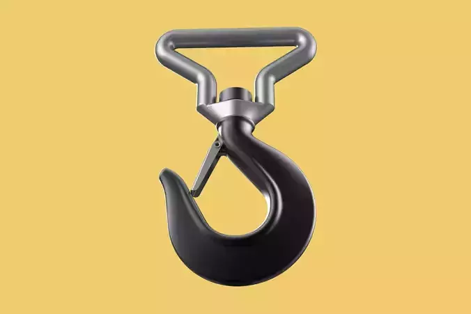 FORGED SINGLE LIFTING CRANE TON HOOK HOIST LATCH ALLOY STEEL