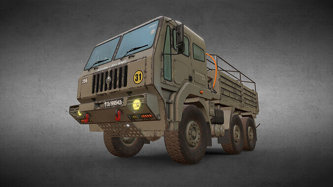 Army Truck Version 7 Low-poly 3D model