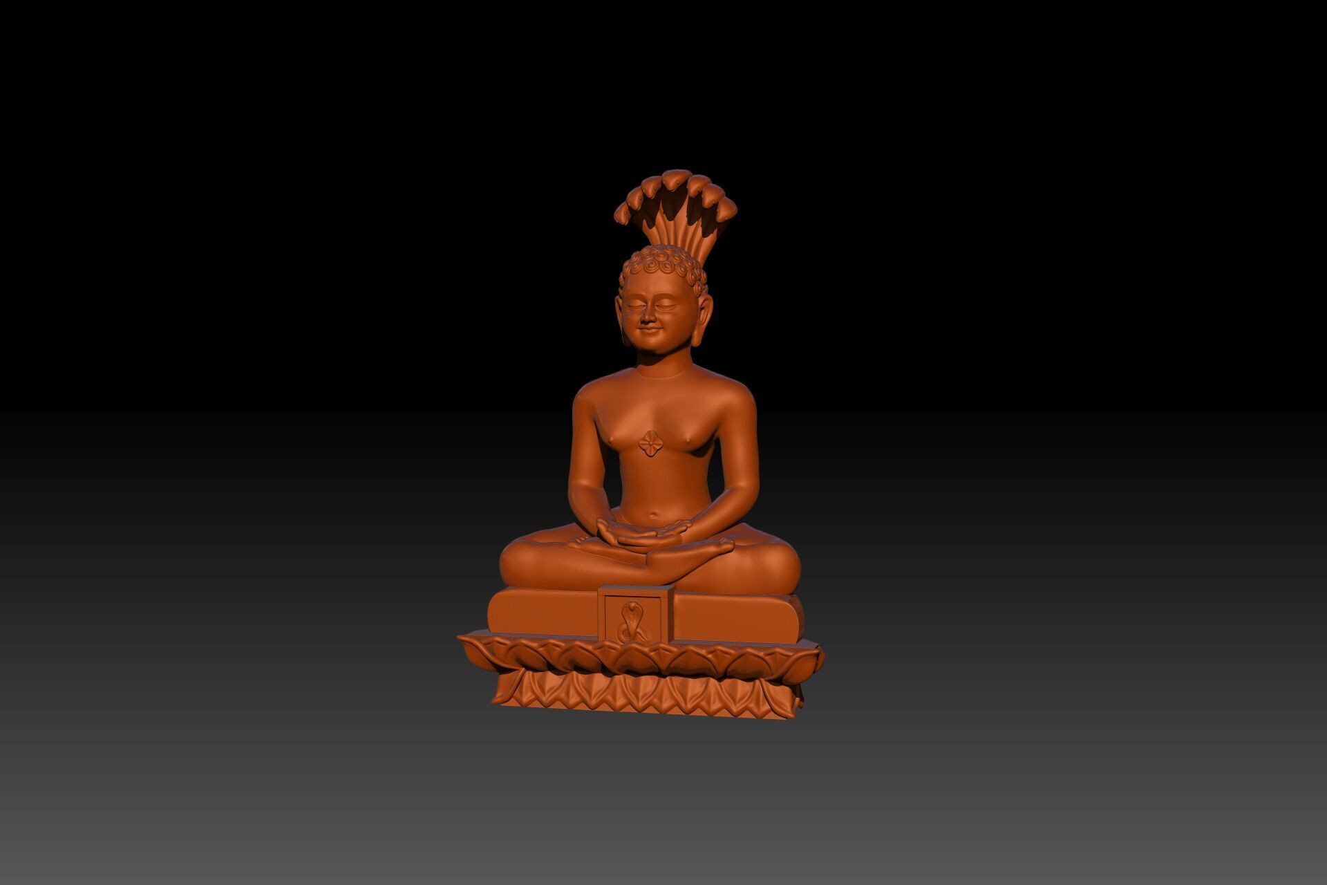 Digambara Tirthankara Idol for Resin or FDM Printing 3D print model_3