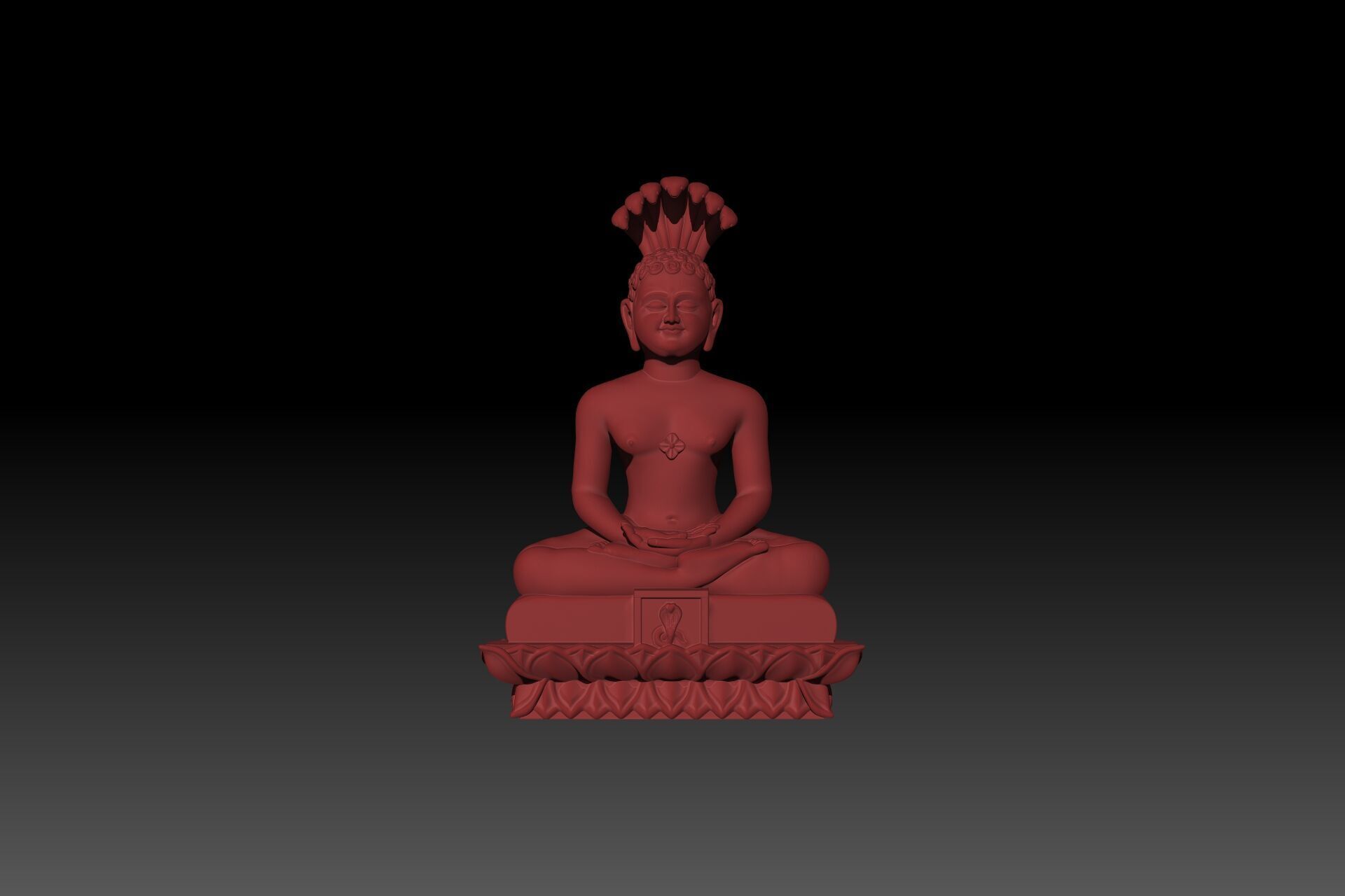 Digambara Tirthankara Idol for Resin or FDM Printing 3D print model_2