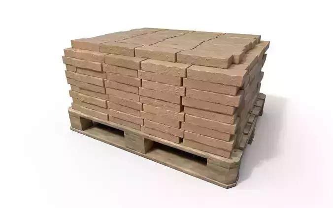 Bricks on a pallet
