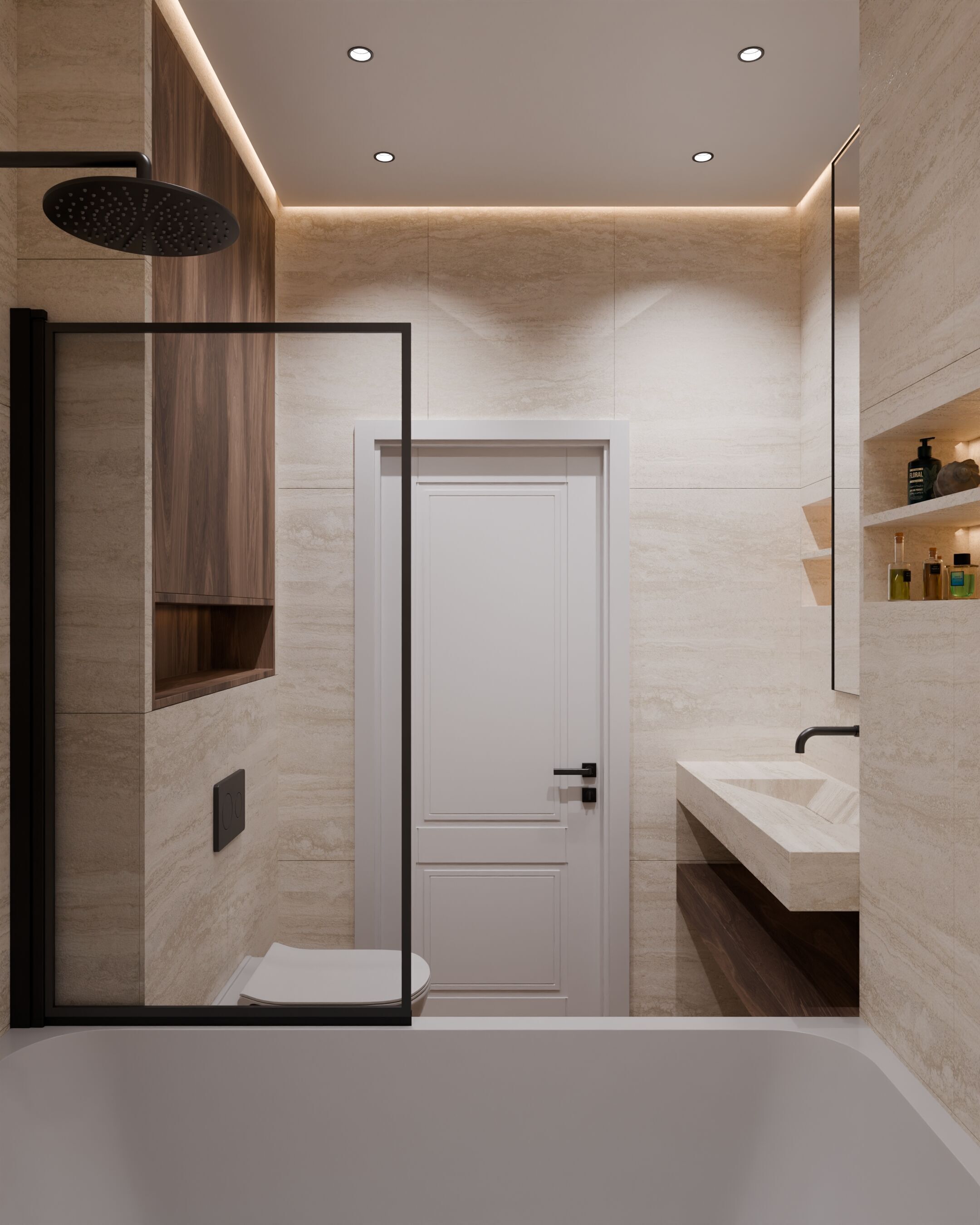 bathroom Low-poly 3D model_3