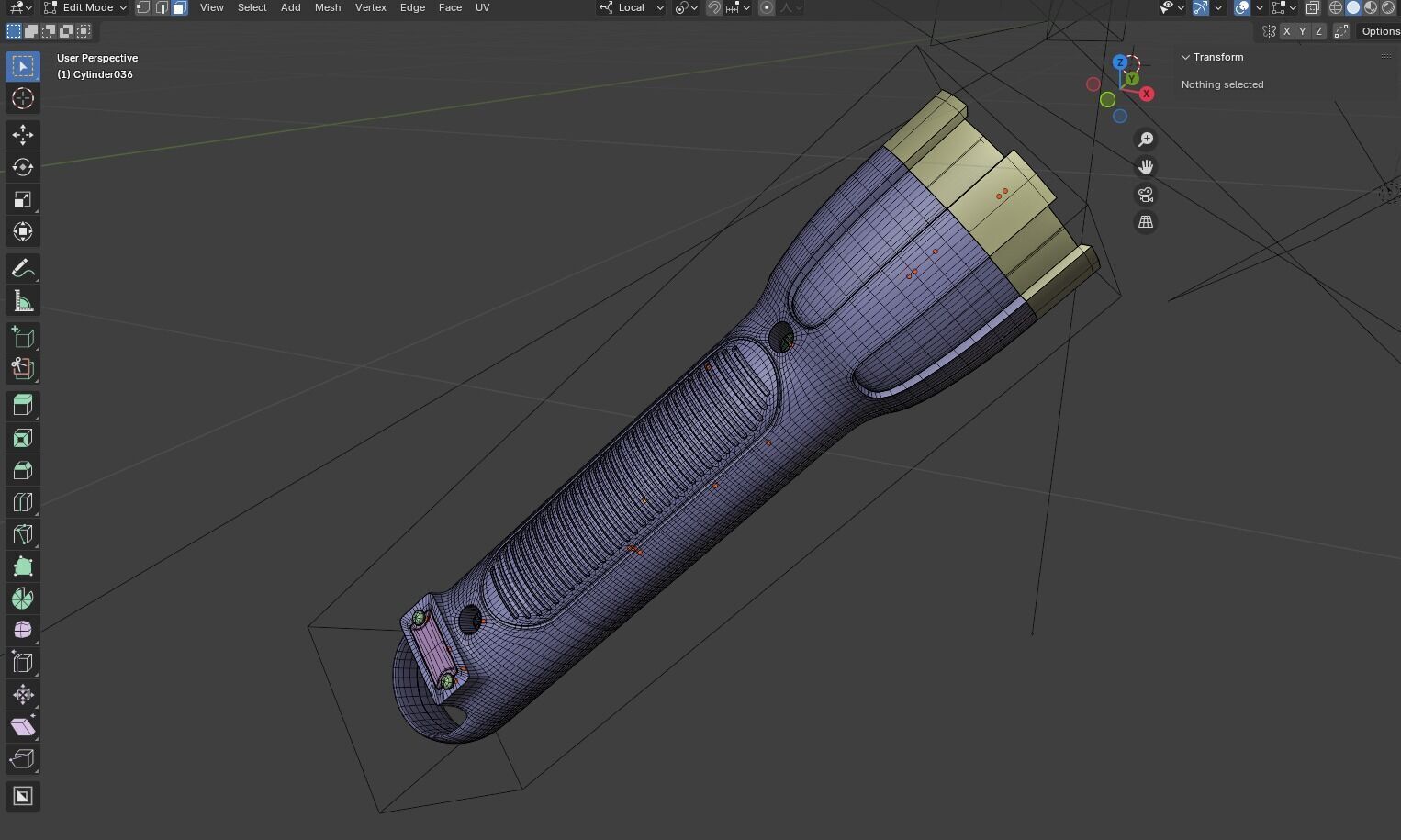 Compact Flashlight  3D Model 3D model_3