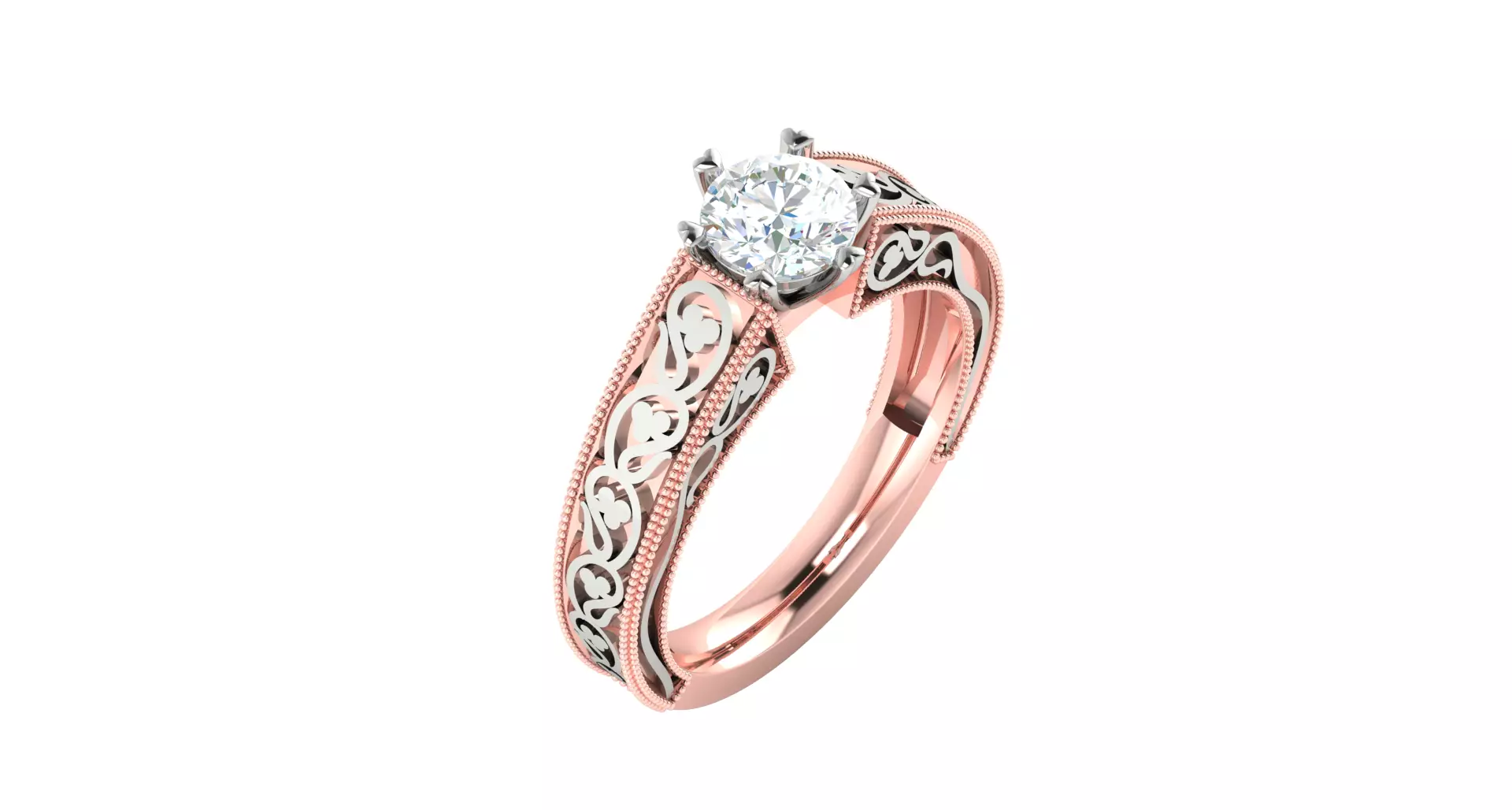 Women Ring Render 3dm STL OBJ FBX Details 3D print model