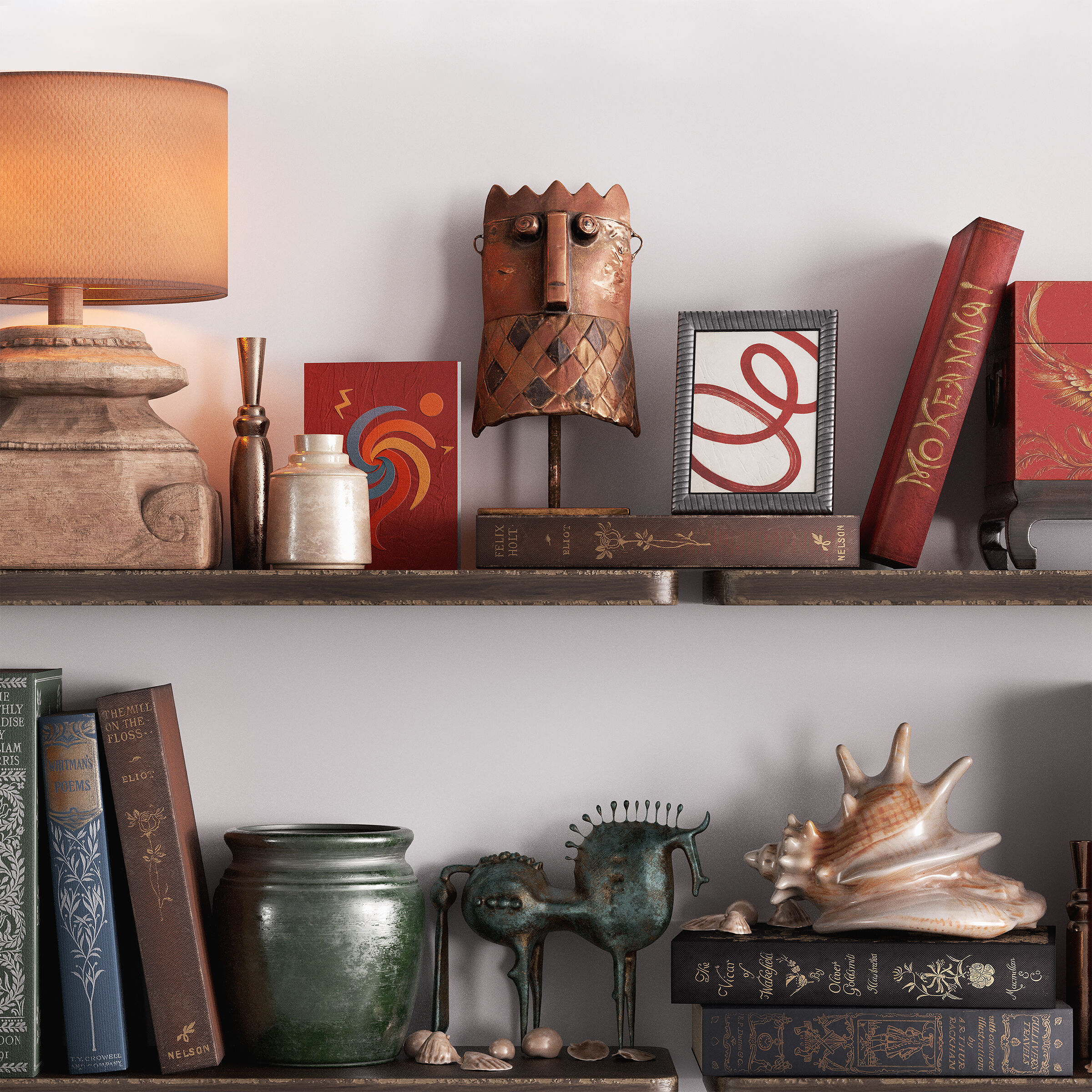 Decorative set 3D model_4