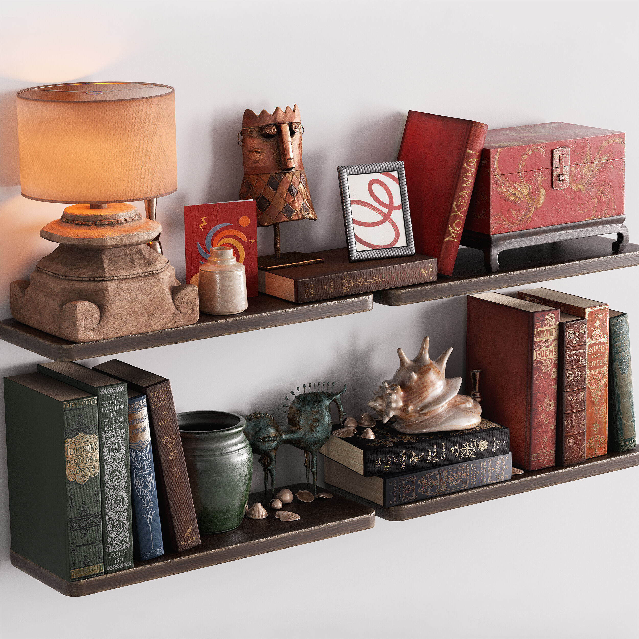 Decorative set 3D model_1