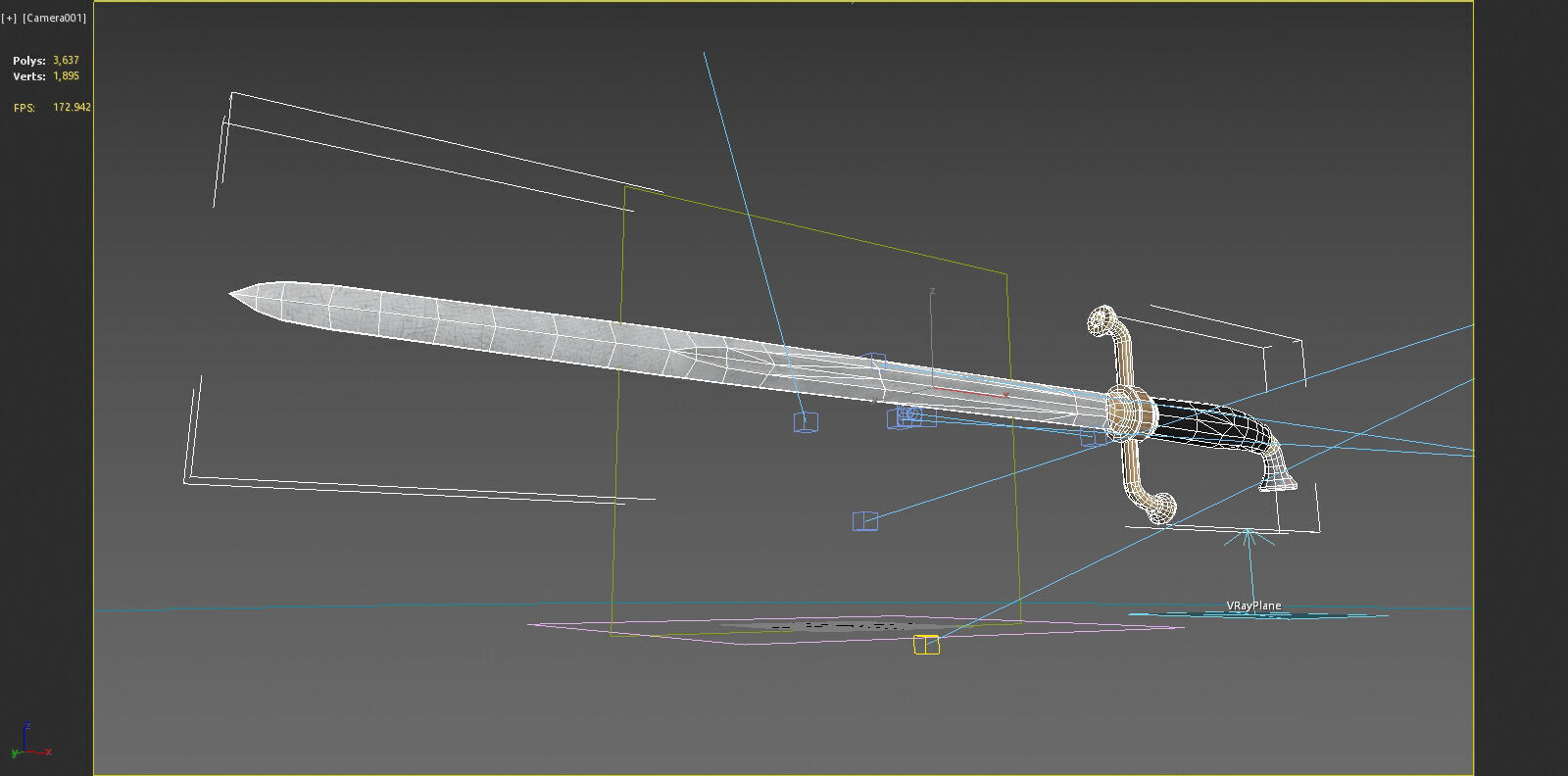 Ancient Weapon Long Sword 3D model_6