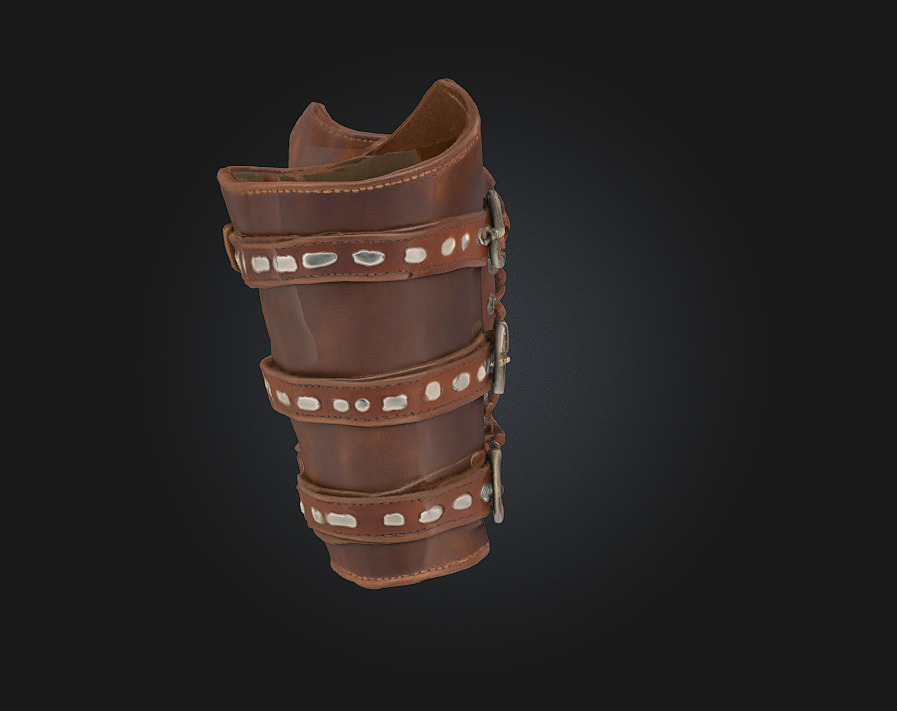 Armored Bracers 3D model_4