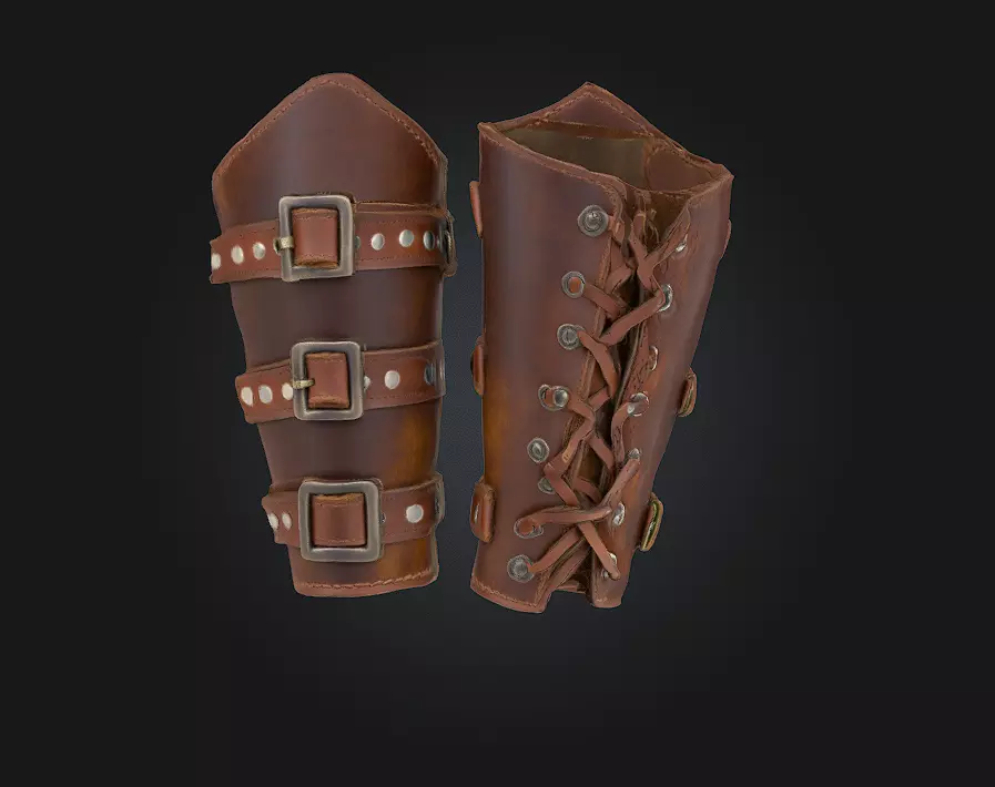 Armored Bracers 3D model_0