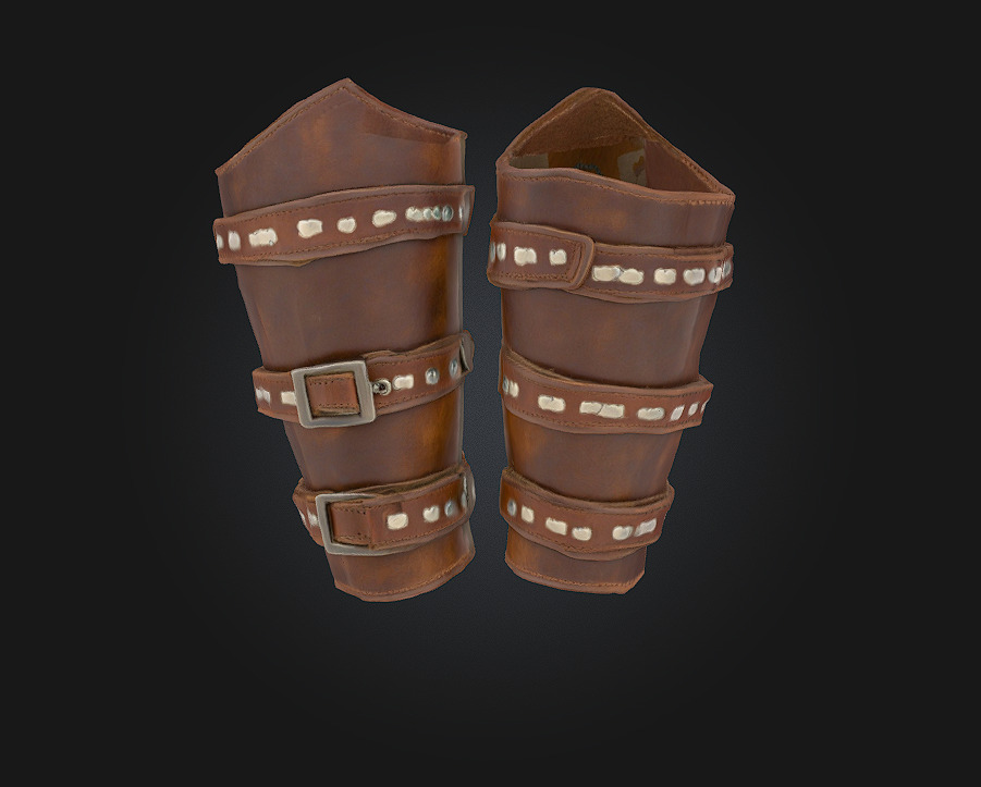 Armored Bracers 3D model_1
