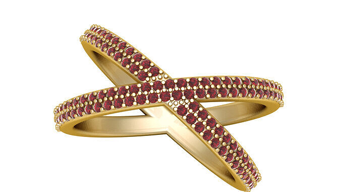 FANTASY RUBY RING 3D PRINTABLE MODEL 3D print model