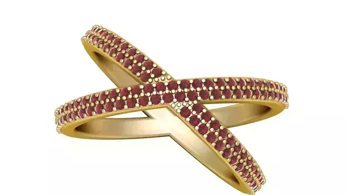 FANTASY RUBY RING 3D PRINTABLE MODEL 3D print model
