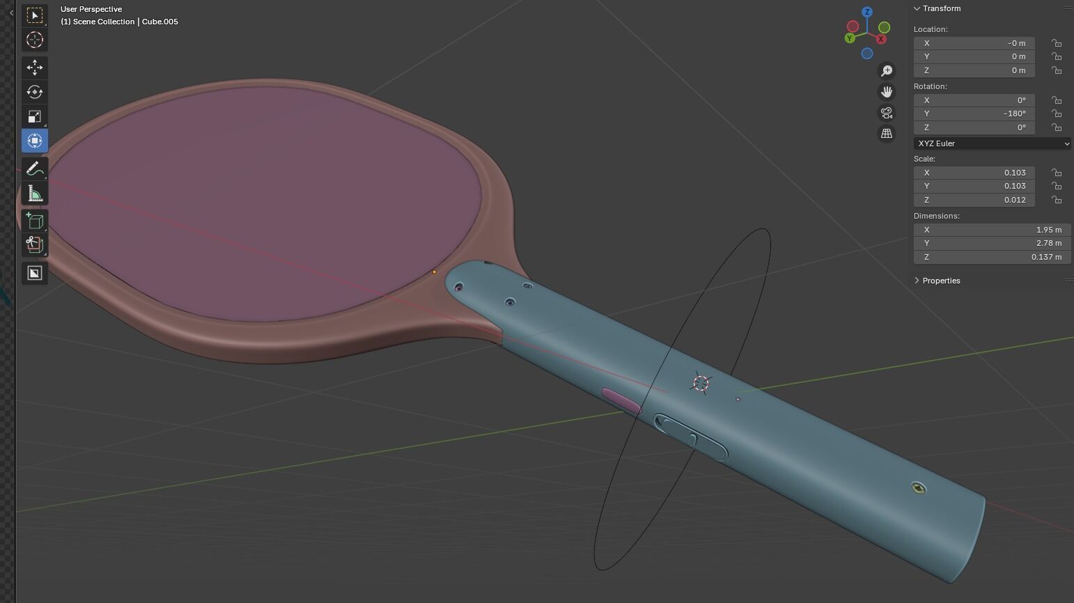 Electric Mosquito Swatter 3D Model 3D model_4