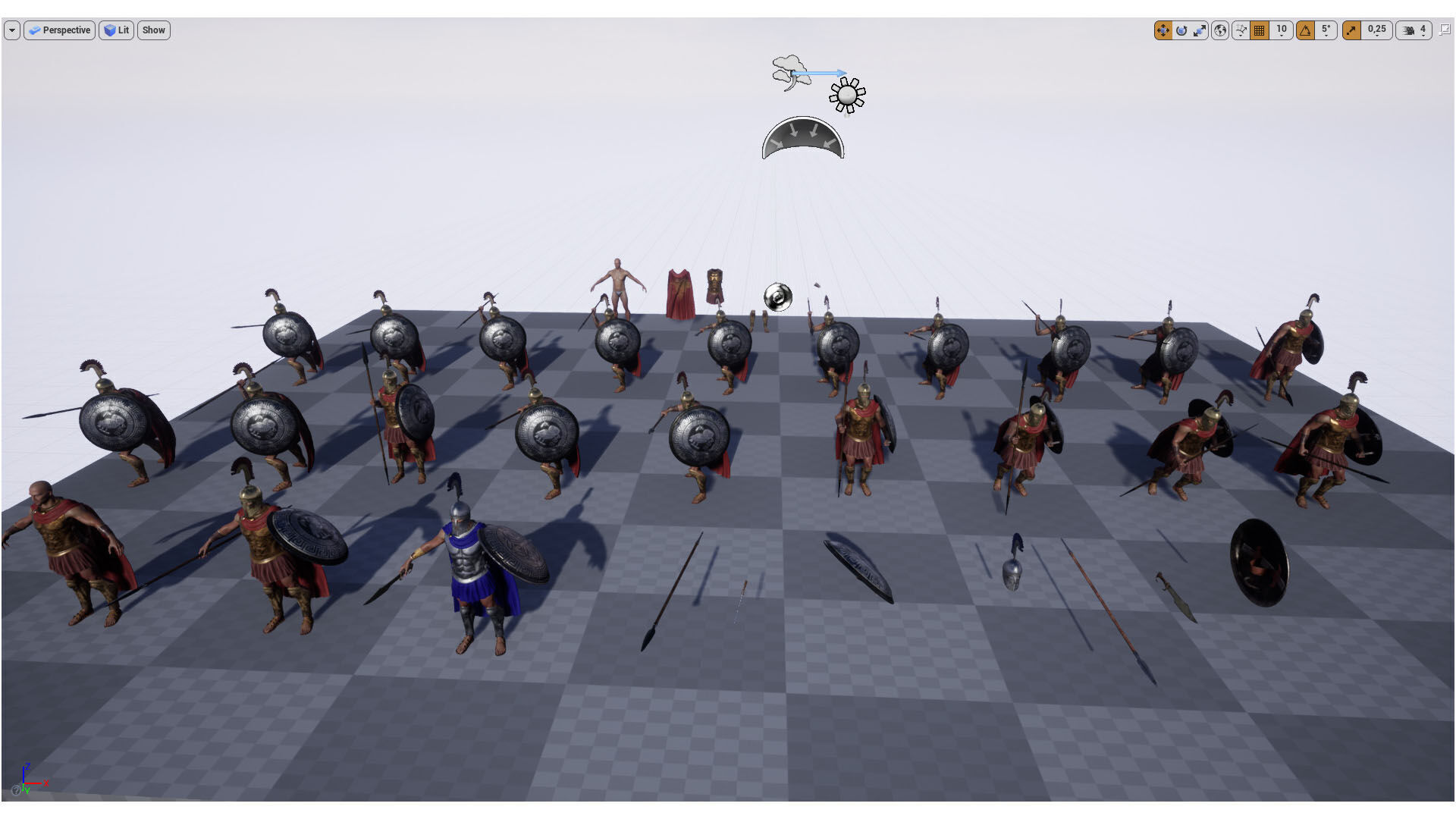 SPARTAN ROYAL HOPLITE R  Low-poly 3D model_17