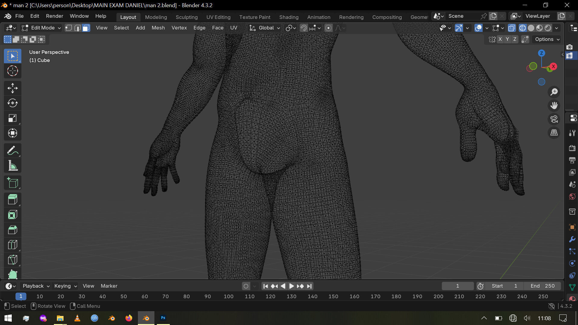 Human Male Model Free 3D model_6