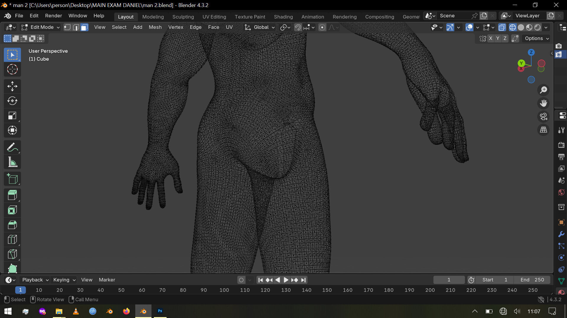 Human Male Model Free 3D model_5