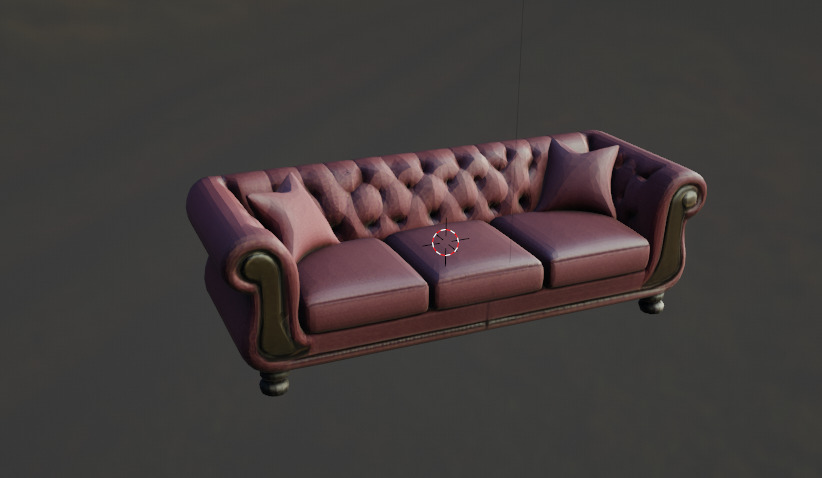 SOFA model for Rendering Low-poly 3D model_1